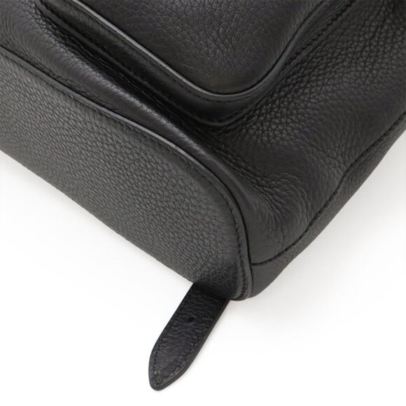 Gucci Bamboo Backpack Backpack Shoulder Bag Fringe Tassel Leather Black